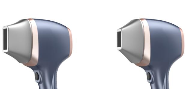 Standard diode laser handpiece pair showing front and side
