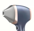 Diode laser handpiece tip — front view showing sapphire contact window